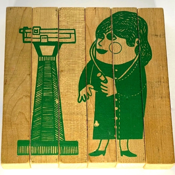 Vintage Creative Playthings 4 Way Blocks Mailman Fireman Policeman Doctor RARE - Picture 6 of 7